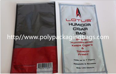 Druckverpackentasche der plastikzigarre nach Maß/Zigarrenluftfeuchtigkeitsreglertasche mit geschobenem Zipverschluß